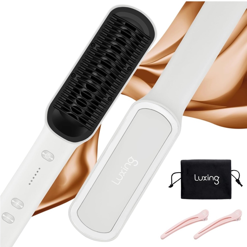 Hair Straightener Brush, Luxing PuraLux Straightener Comb